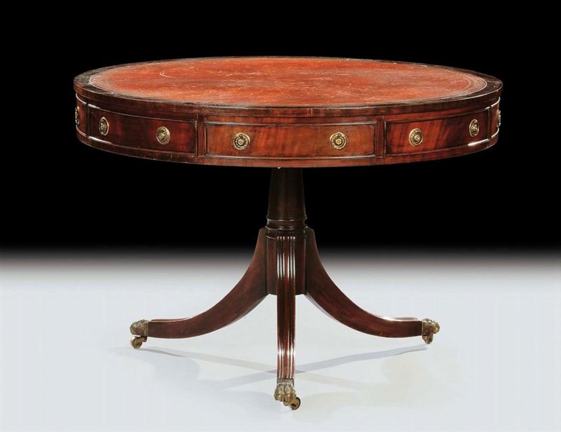 Tavolo circolare  lastronato in radica, XIX secolo  - Asta Antiquariato e Dipinti Antichi - Cambi Casa d'Aste