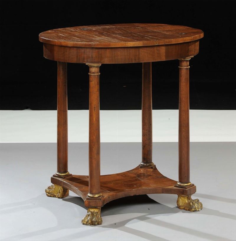 Tavolino ovale da centro, Napoli prima metˆ XX secolo  - Asta Antiquariato e Dipinti Antichi - Cambi Casa d'Aste