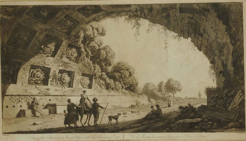 Incisione di Sandby raffigurante Campi Flegrei  - Auction Antique and Old Masters - Cambi Casa d'Aste