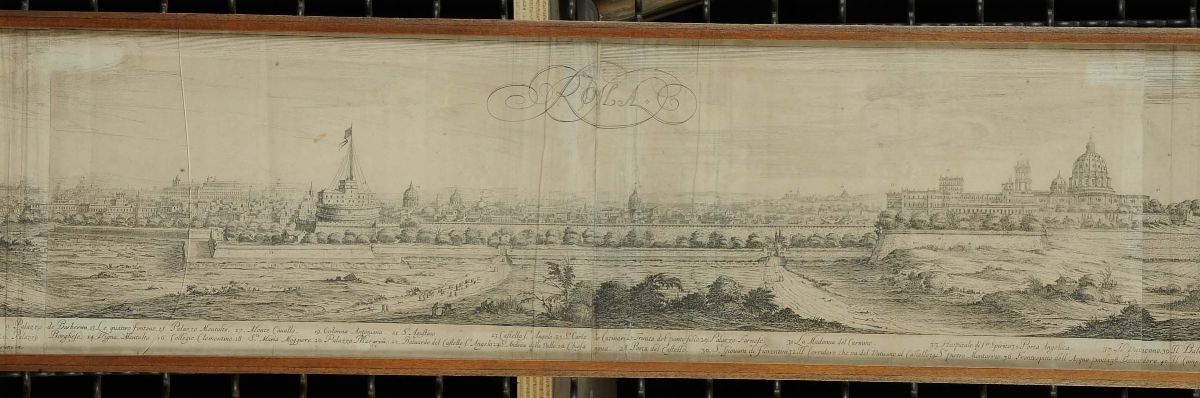 Incisione Panoramica di Roma da Monte Mario, XVII Secolo