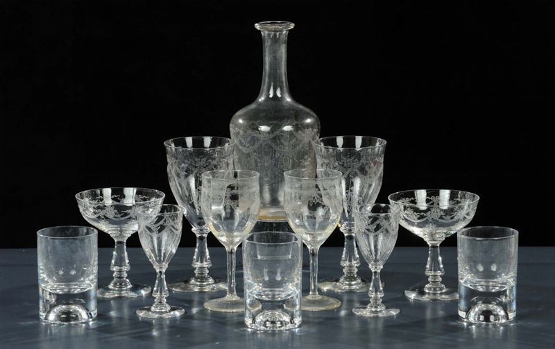 Lotto di bicchieri in vetro  - Asta Antiquariato e Dipinti Antichi - Cambi Casa d'Aste