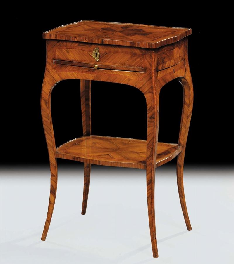 Tavolino Luigi XV da lavoro lastronato, Genova XVIII secolo  - Asta Antiquariato, Argenti e Dipinti Antichi - Cambi Casa d'Aste