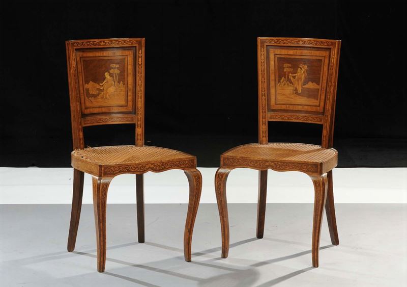 Coppia di sedie in stile Luigi XV  - Auction Old Paintings and Furnitures - Cambi Casa d'Aste