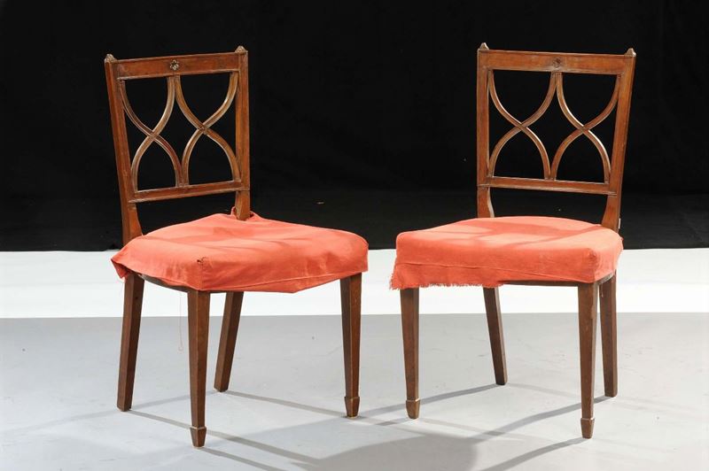 Coppia di sedie in stile inglese  - Asta Antiquariato e Dipinti Antichi - Cambi Casa d'Aste