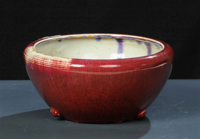 Ciotola in porcellana rossa, Cina riferibile epoca Qian Long  - Asta Arte Orientale - Cambi Casa d'Aste