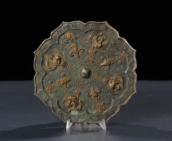 Specchio a fior di loto, riferibile epoca Sung (960-1279)
