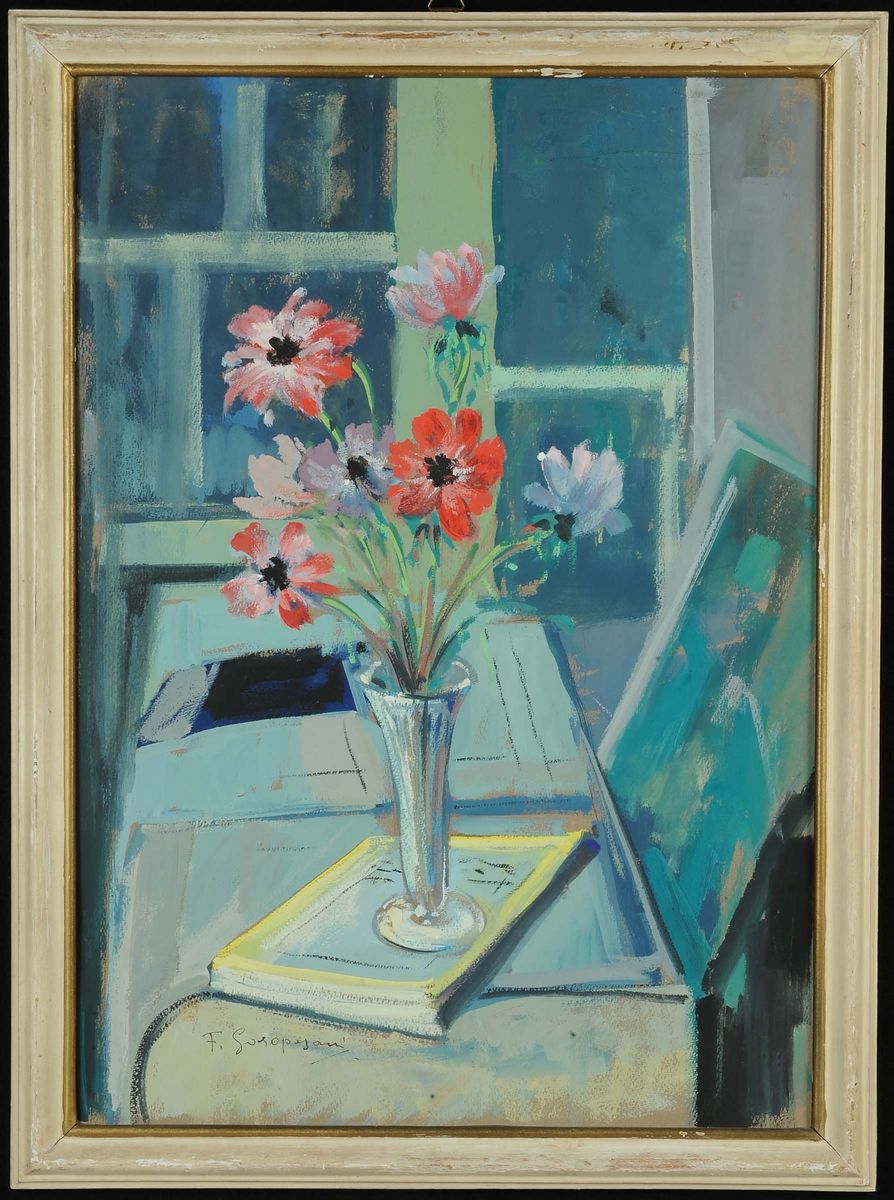 Due Nature Morte con Fiori
