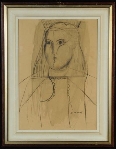 Bruno Cassinari (1912-1992)testa Femminile