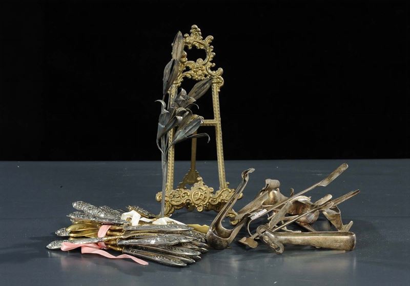 Lotto di oggetti in metallo e argento  - Asta Antiquariato e Dipinti Antichi - Cambi Casa d'Aste