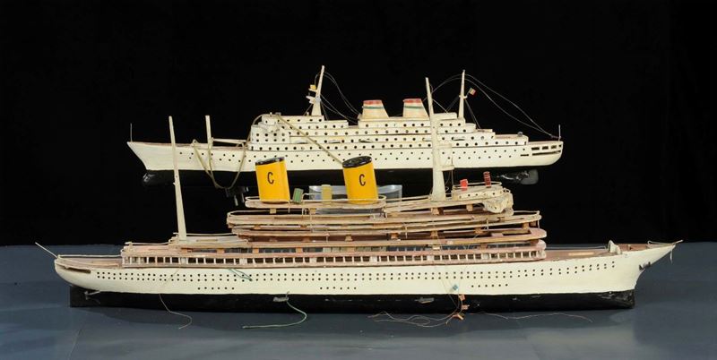 Due modelli di piroscafi in legno  - Asta Antiquariato e Dipinti Antichi - Cambi Casa d'Aste