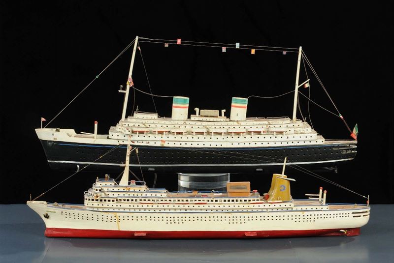 Due modelli di piroscafi in legno  - Asta Antiquariato e Dipinti Antichi - Cambi Casa d'Aste