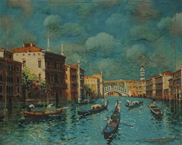 Luigi Lanza (1860-?) Veduta di Venezia, 1934
