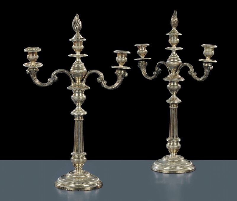Coppia doppieri Luigi XVI in argento, Genova inizio XIX  secolo  - Auction Silver, Clocks and Jewels - Cambi Casa d'Aste