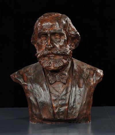 Busto in Terracotta Raffigurante Giuseppe Verdi