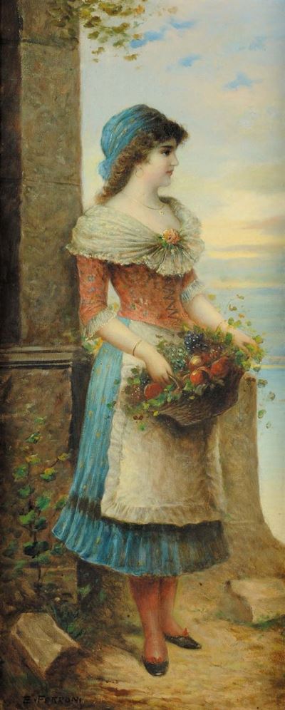 Egisto Ferroni (1835-1912)ritratto di Fioraia