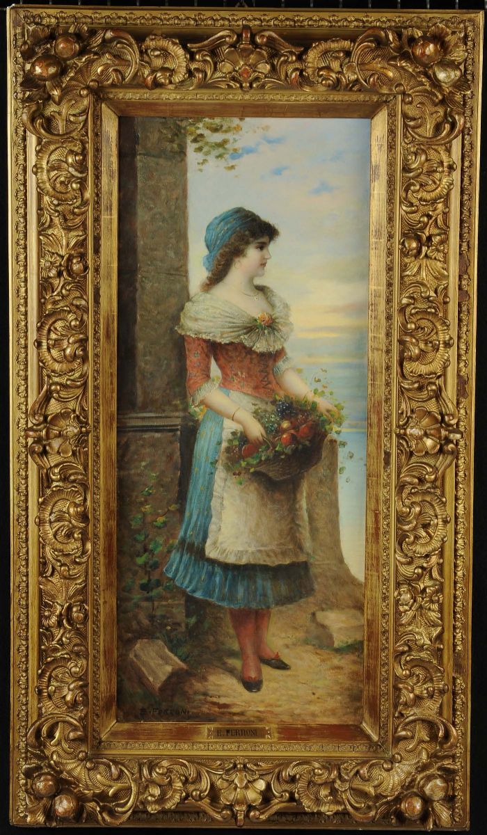 Egisto Ferroni (1835-1912)ritratto di Fioraia