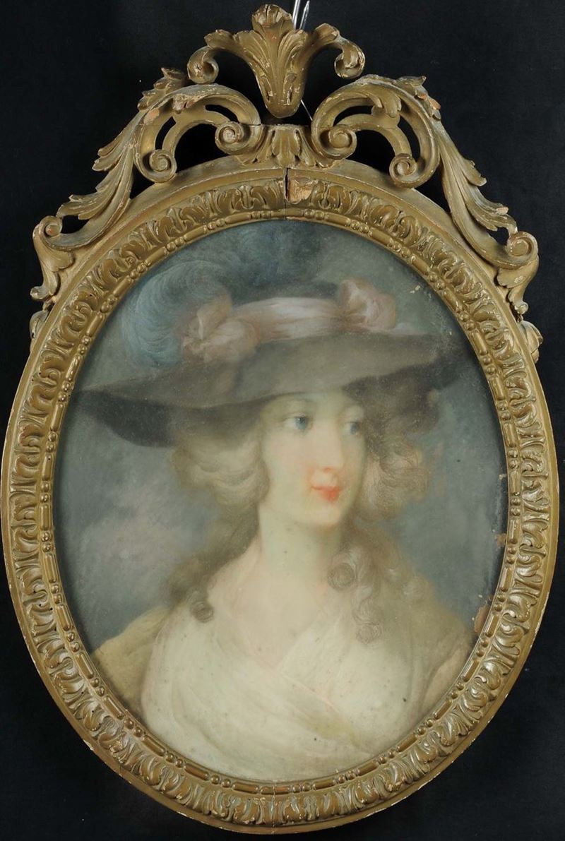 Anonimo del XIX secolo Ritratto femminile  - Auction Antiquariato e Dipinti Antichi - Cambi Casa d'Aste