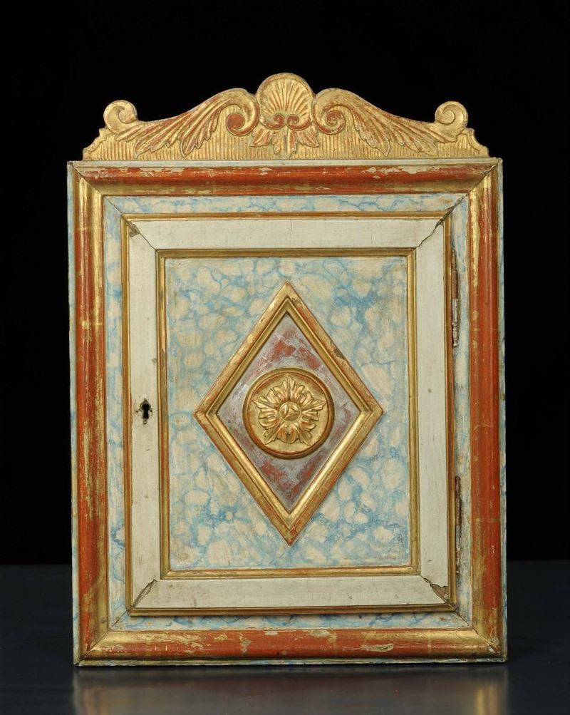 Antina di tabernacolo in legno intagliato, XIX secolo  - Asta Antiquariato e Dipinti Antichi - Cambi Casa d'Aste
