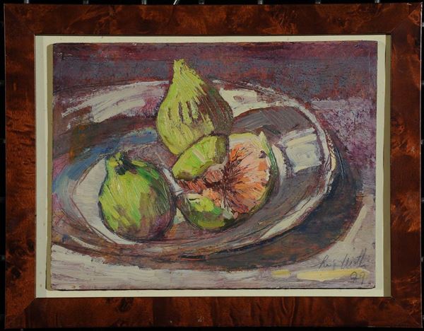 Luigi Sirotti (1930) Natura morta, 1999 e Paesaggio, 1980