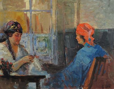 Giulio Boetto (1894-1967)donne che Cuciono
