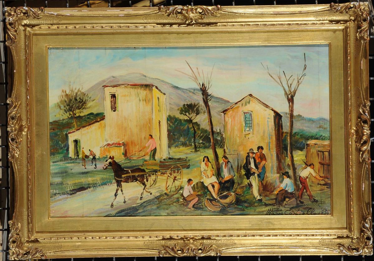 Mario Cortiello (1907-1982)campagna con Figure