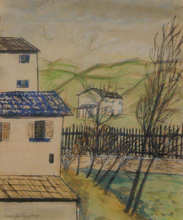 Adriano Di Spilimbergo (1908-1975) Paesaggio friulano, 1952
