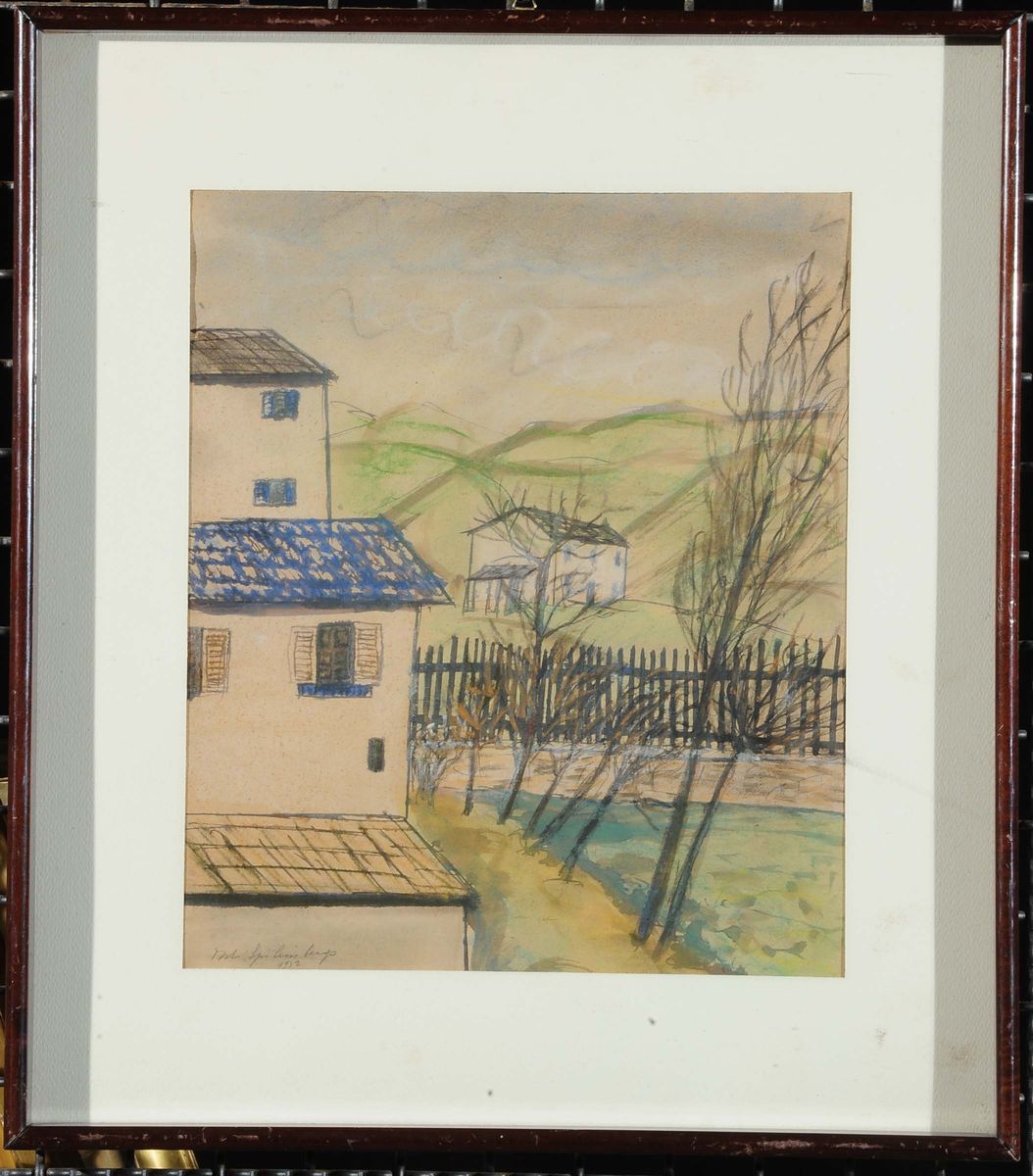 Adriano di Spilimbergo (1908-1975)paesaggio Friulano, 1952