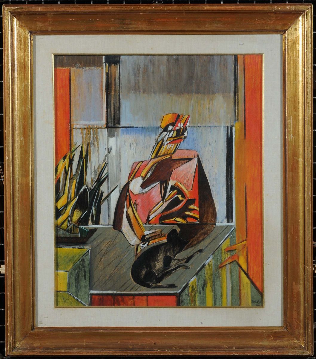 Mario Rossello (1927-2000)L'uomo e il Gatto, 1964