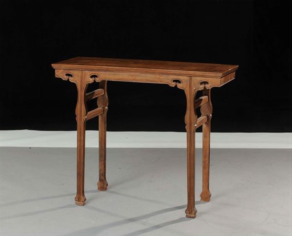 Tavolinetto da appoggio in legno massello, XX secolo