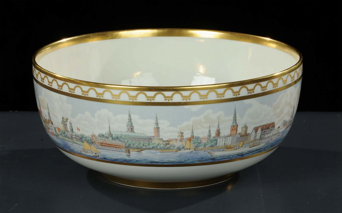Cachepot in Porcellana Bianca, Copenhagen XX Secolo