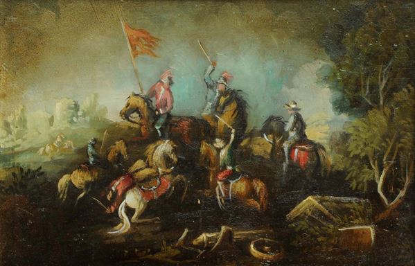Quattro dipinti a soggetto differente, XIX secolo