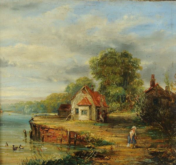 Anonimo del XIX secolo Paesaggio fiammingo