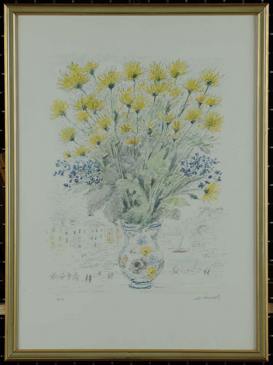 Michele Cascella (1892-1989)vaso di Fiori e Boccadasse