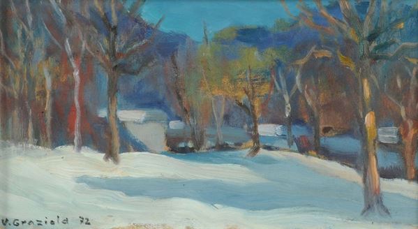 Vitaliano Graziola Neve e gelsi, 1971 e Sole sulla neve, 1972