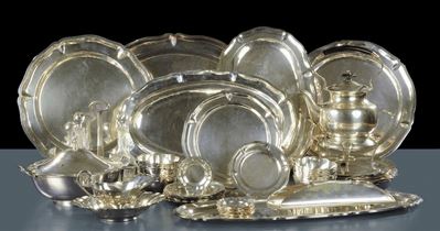 Servizio di Piatti in Argento 925, Messico XX Secolo