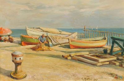 Giovanni Bottai (1904-1978)pescatori a Sturla