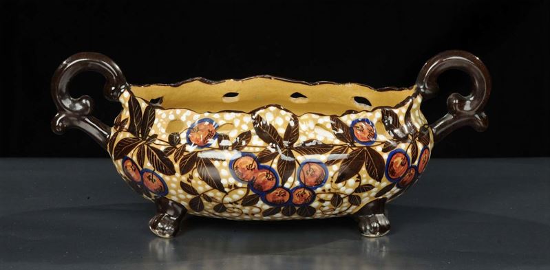 M.G.A. - AlbisolaFioriera ovale in terracotta  - Auction Arti Decorative del XX secolo e Design - Cambi Casa d'Aste