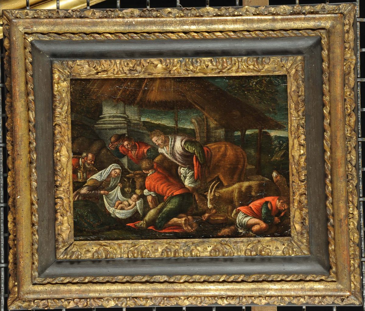Jacopo da Ponte Bassano (1510/18-1592), Ambito Dinativitˆ e Paesaggio con Figure ed Armenti