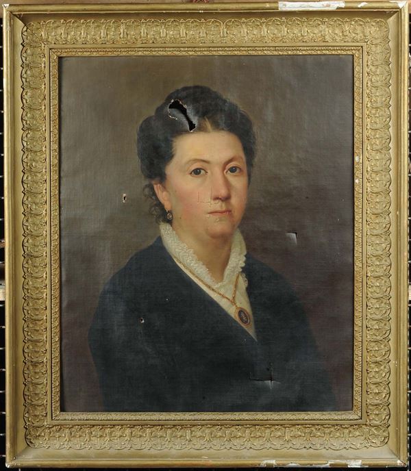Anonimo del XIX secolo Ritratto maschileRitratto femminile