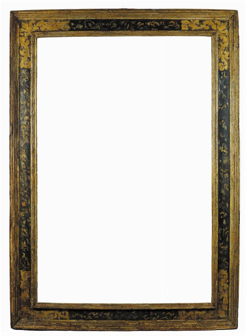 Cornice a cassetta in legno dipinto, Marche XVI secolo  - Asta Antiquariato e Dipinti Antichi - Cambi Casa d'Aste