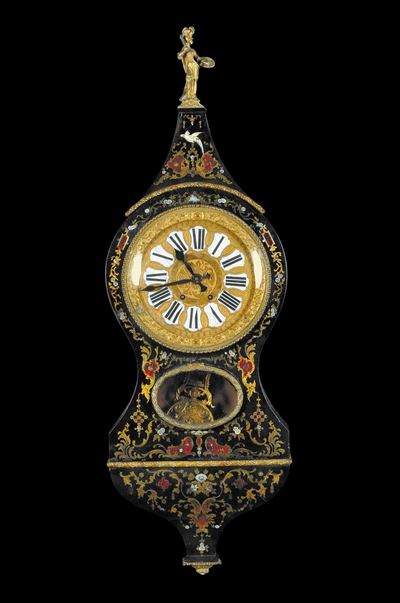 Orologio da Parete in Legno Ebanizzato, XIX Secolo