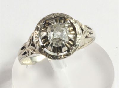 Anello con Diamante Vecchio Taglio