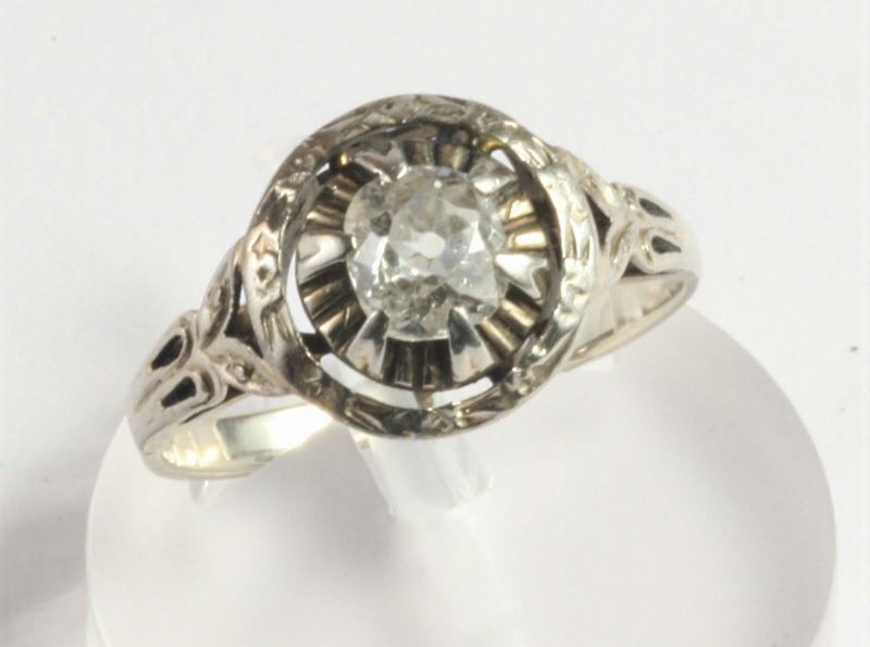 Anello con diamante vecchio taglio  - Auction Silver, Clocks and Jewels - Cambi Casa d'Aste