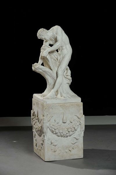 Scultura in Gesso Raffigurante Figura Virile, XIX Secolo