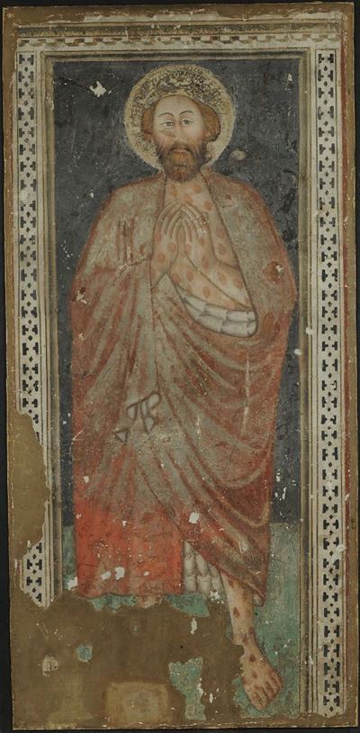 Strappo di Affresco Raffigurante Cristo