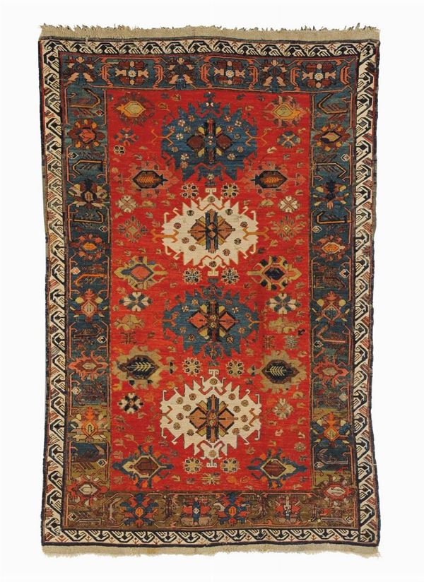 Tappeto caucasico Sumak, fine XIX secolo