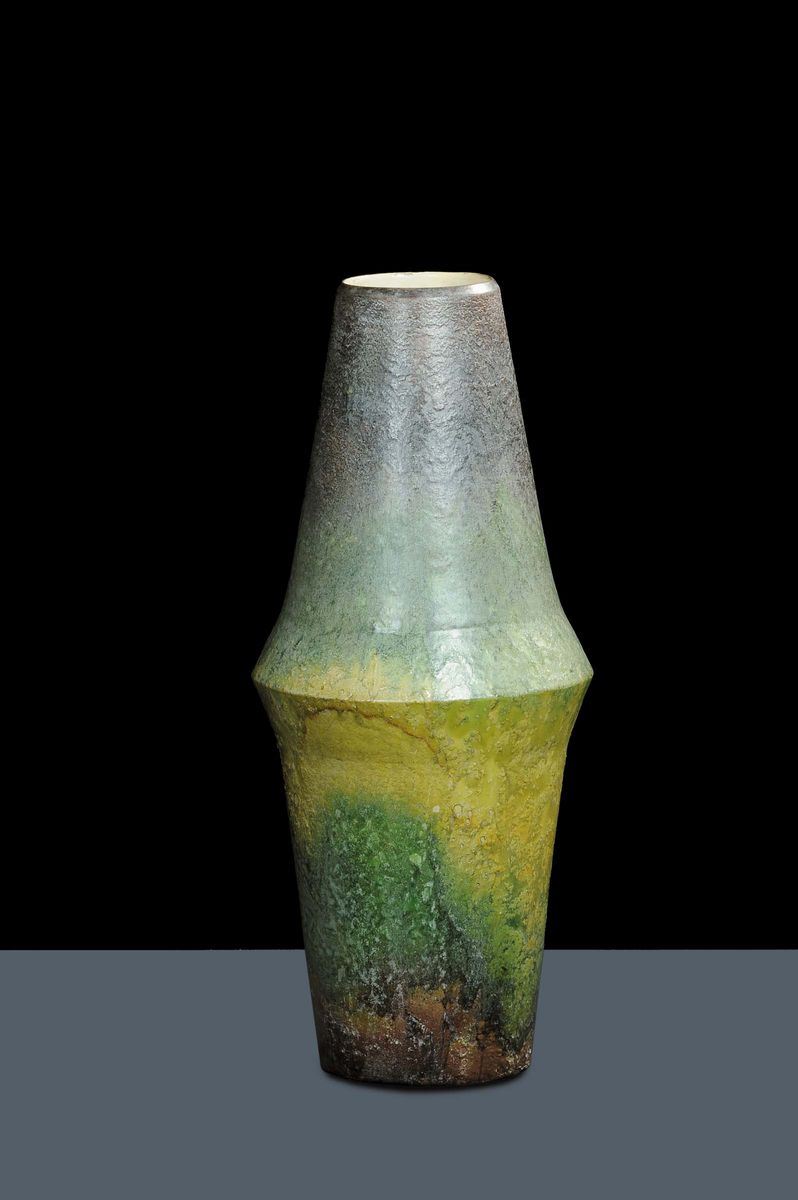 Grande vaso a forma di due tronchi di cono  - Asta Arti Decorative del XX secolo e Design - Cambi Casa d'Aste