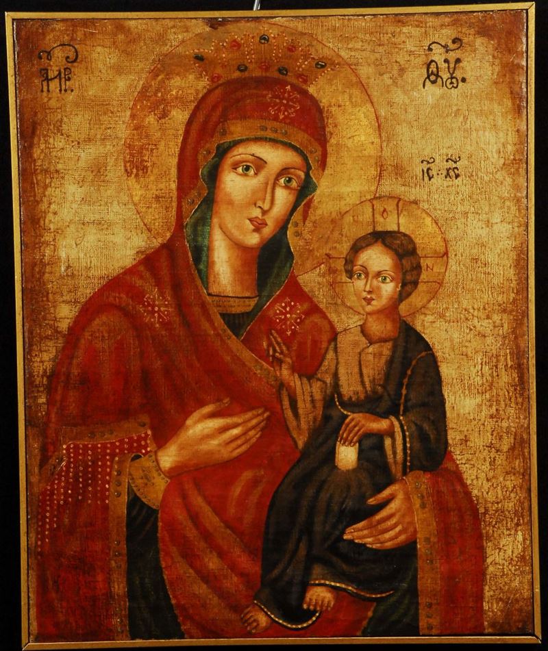 Scuola del XX secolo Madonna con Bambino  - Asta Antiquariato e Dipinti Antichi - Cambi Casa d'Aste