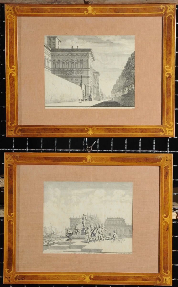 Coppia di incisioni tratte dal Mortier, Olanda fine XVIII secolo  - Auction Old Paintings and Furnitures - Cambi Casa d'Aste