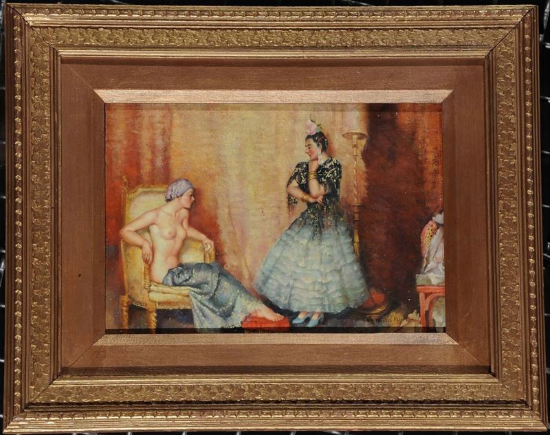 William Russel Flint (1880-1969), attribuito a Interno con figure  - Auction Time Auction 1-2014 - Cambi Casa d'Aste